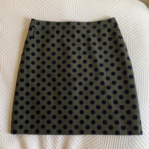 Boden polka dot wool skirt